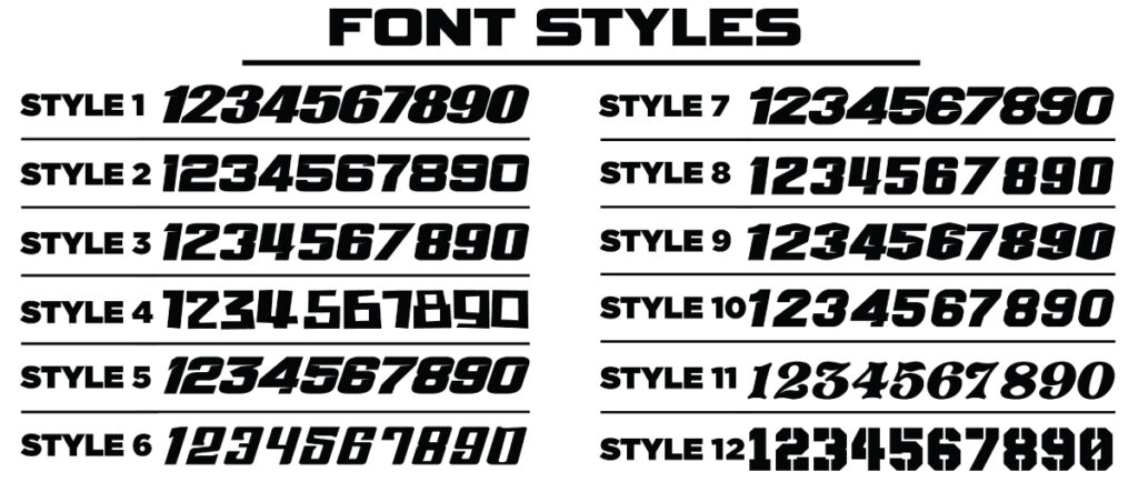 dirt bike graphic font options