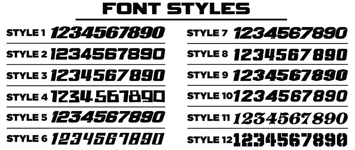 dirt bike graphic font options