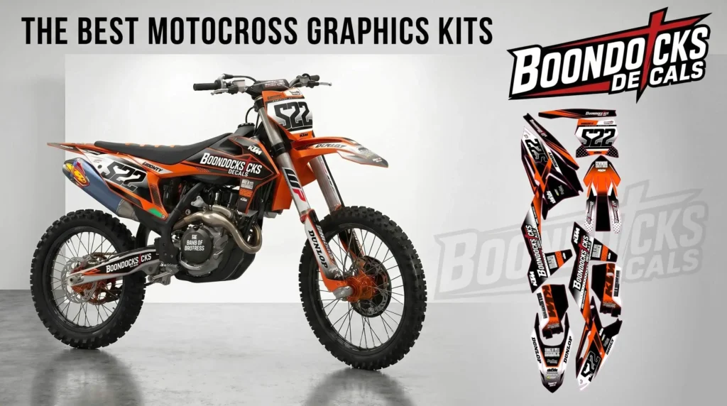 Best motocross graphics kits with custom dirt bike vinyl designs by Boondocks Decals