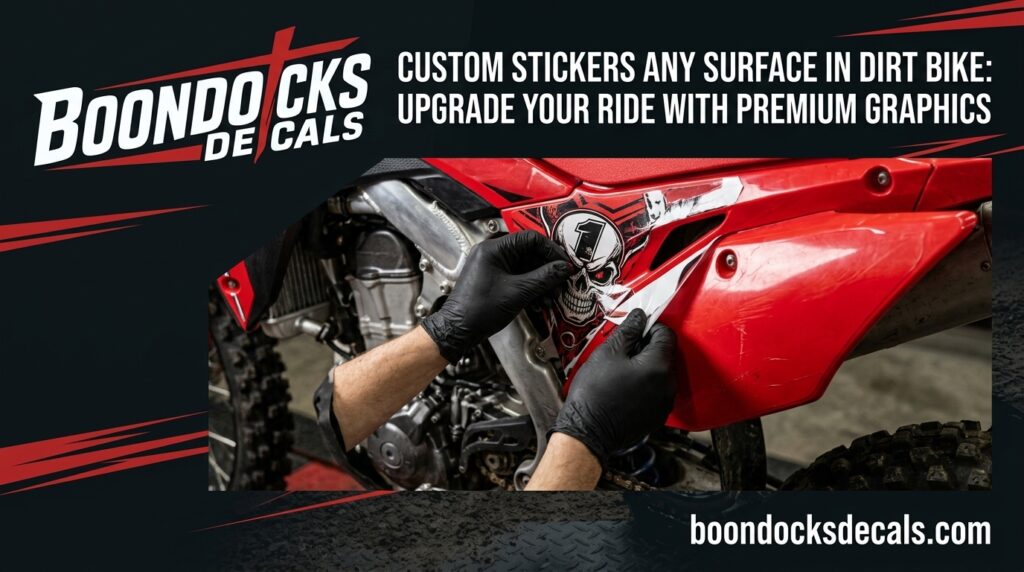 Custom Stickers Any Surface in Dirt Bike: Upgrade Your Ride With Premium Graphics