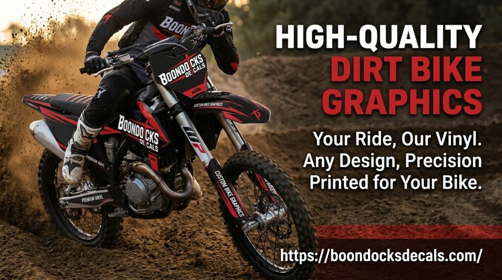 Custom vinyl printing service for High-Quality Dirt Bike Graphics