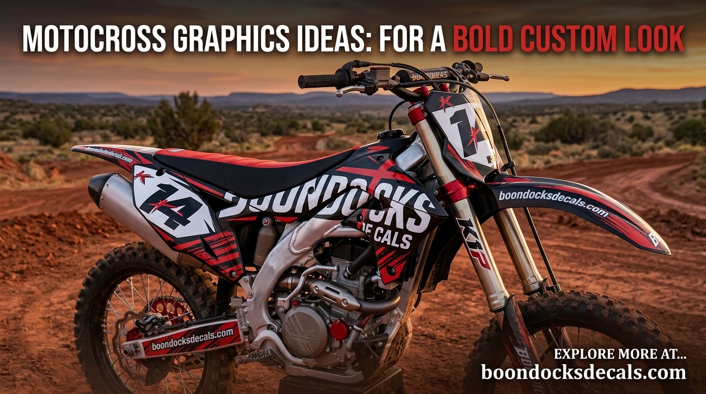 Motocross graphics ideas on dirt bike for a Bold Custom Look