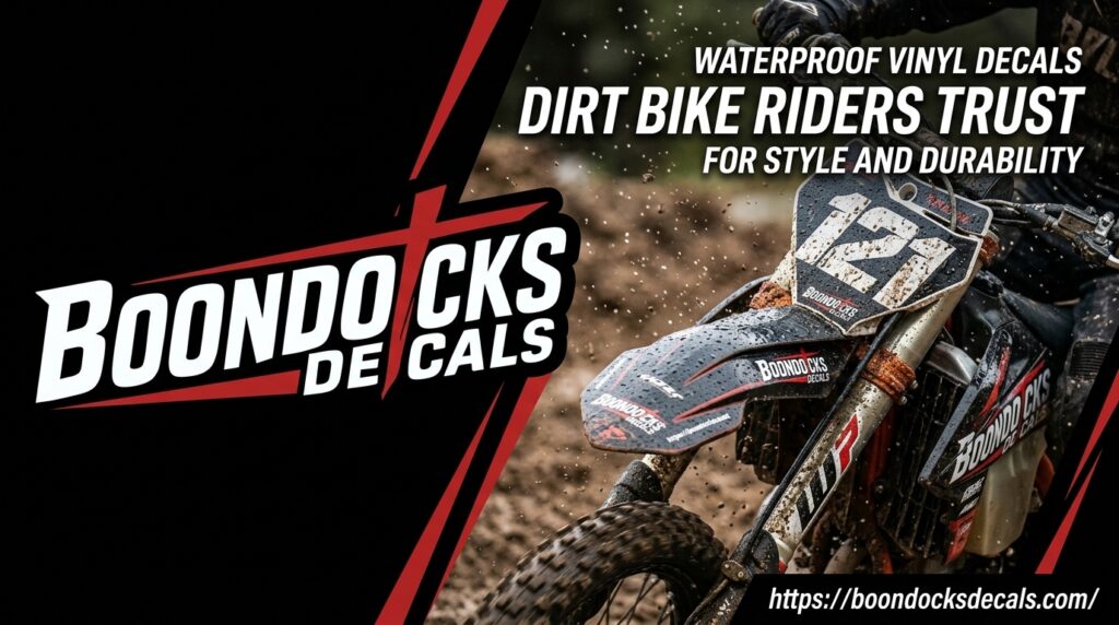 Waterproof Vinyl Decals Dirt Bike Riders Trust for Style and Durability