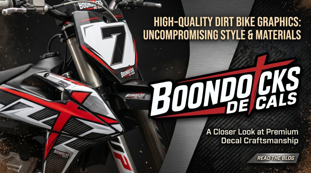 racing graphics inspiration with premium dirt bike graphics on a motocross bike
