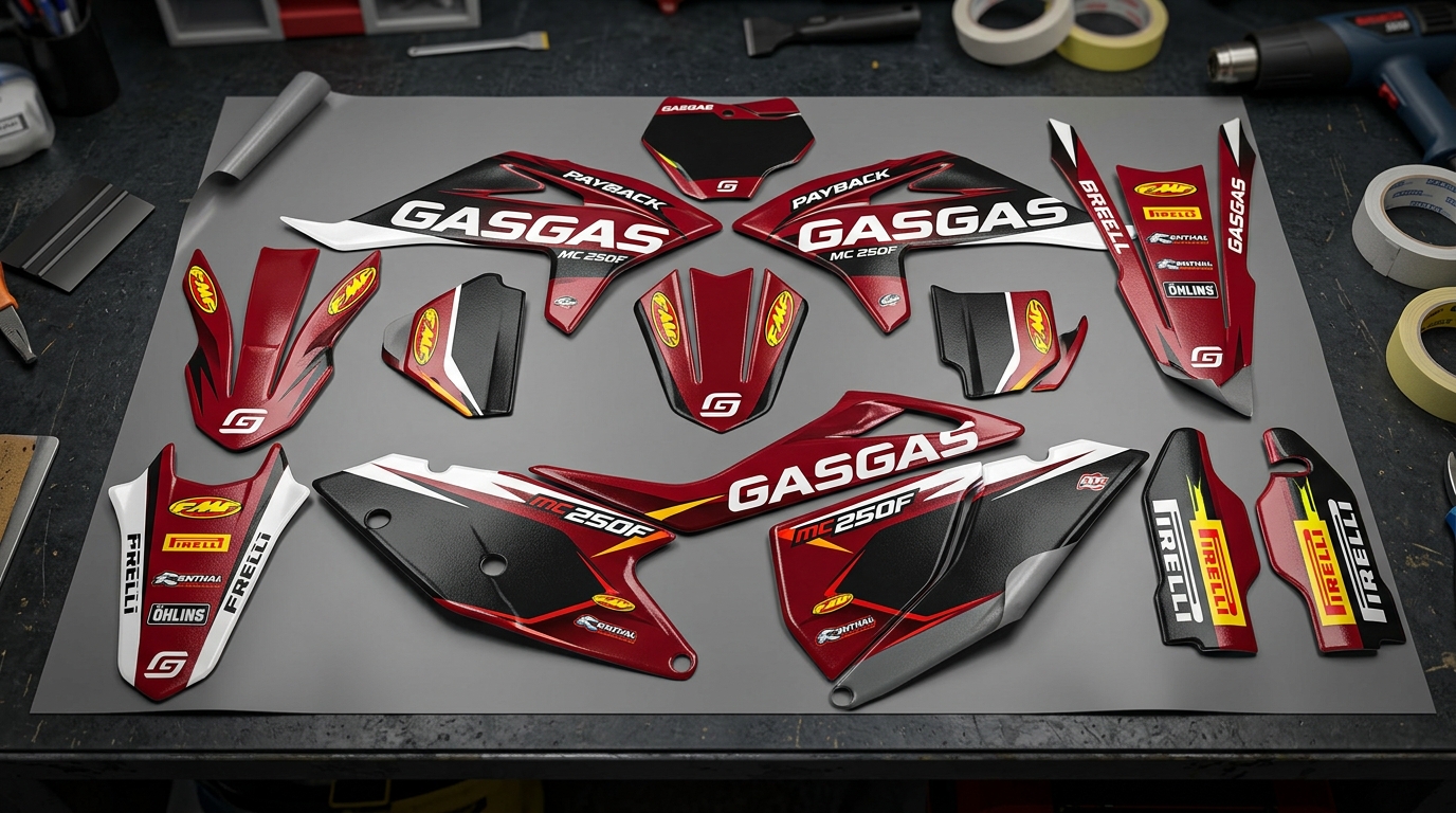 Graphics Kit for GasGas – Payback 5 3D decals for GasGas Payback 202606300855 2 Motocross Graphics Boondocks Decals