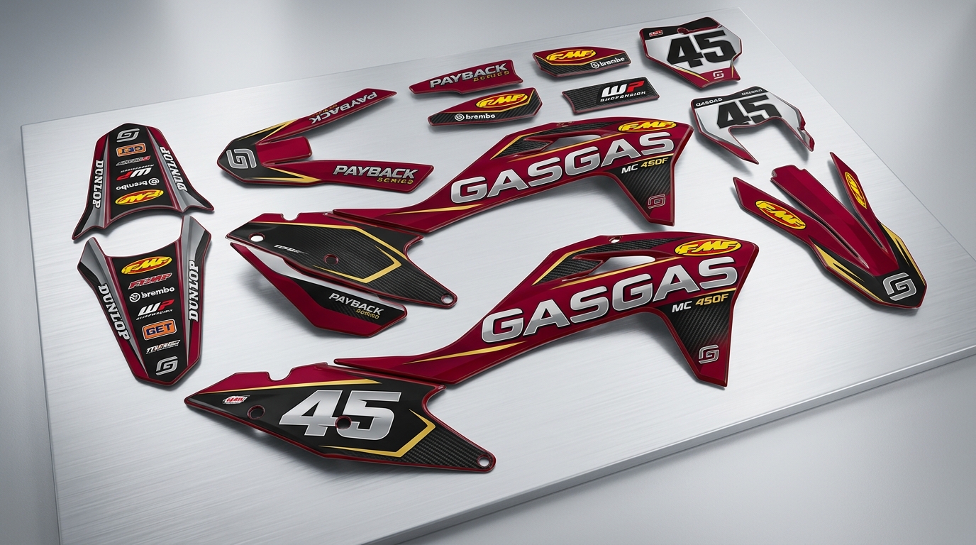Graphics Kit for GasGas – Payback 6 3D decals for GasGas Payback 202606300855 3 Motocross Graphics Boondocks Decals
