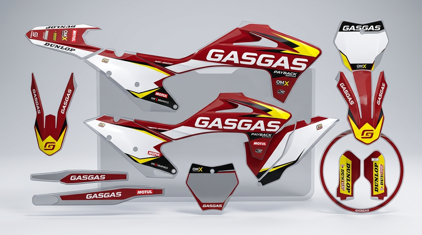 Graphics Kit for GasGas – Payback 3 3D decals for GasGas Payback 202606300855 Motocross Graphics Boondocks Decals