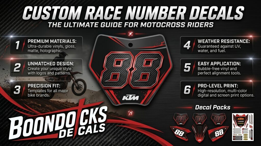 Custom Race Number Decals: The Ultimate Guide for Motocross Riders