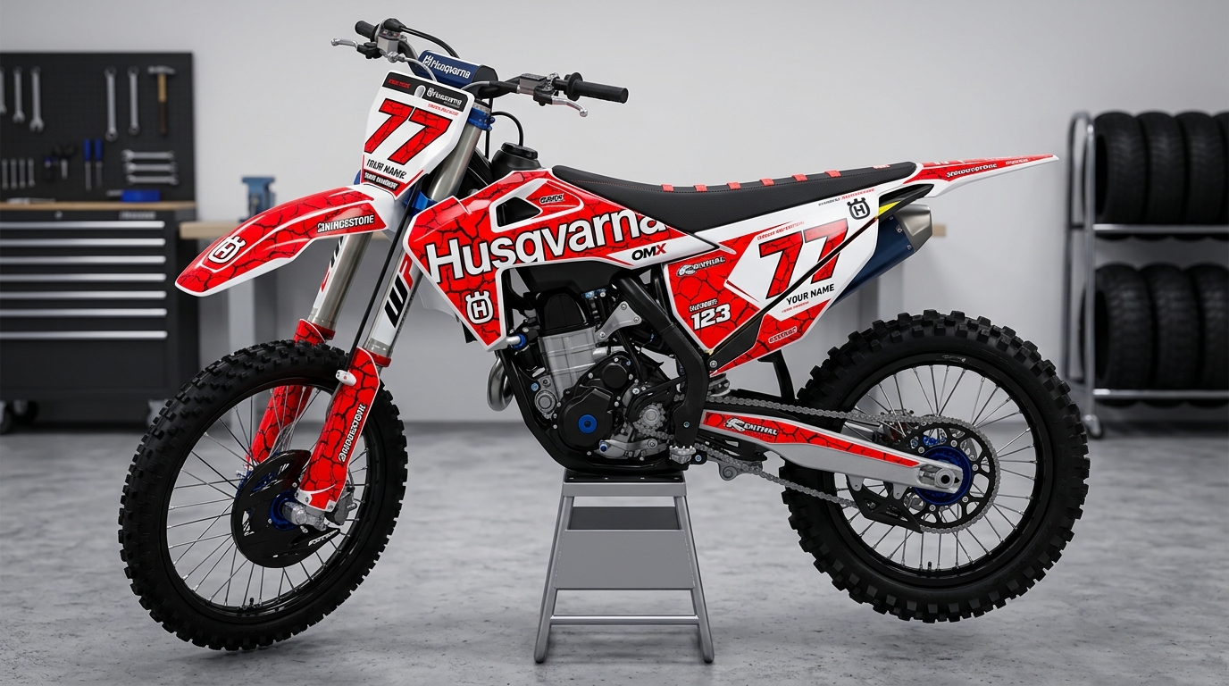 Dirt bike graphics kit Crack 202606250847 Motocross Graphics Boondocks Decals
