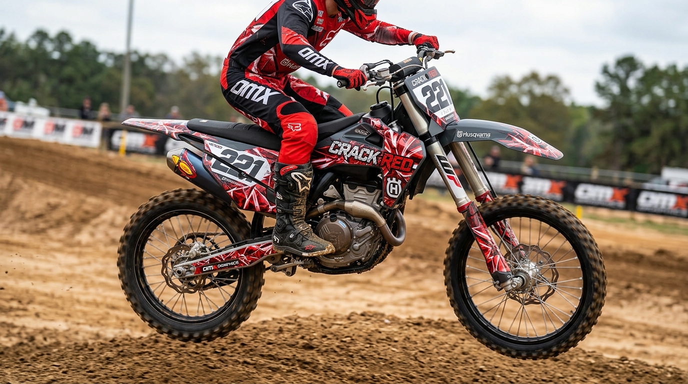 Dirt bike graphics kit Crack 202606250848 Motocross Graphics Boondocks Decals