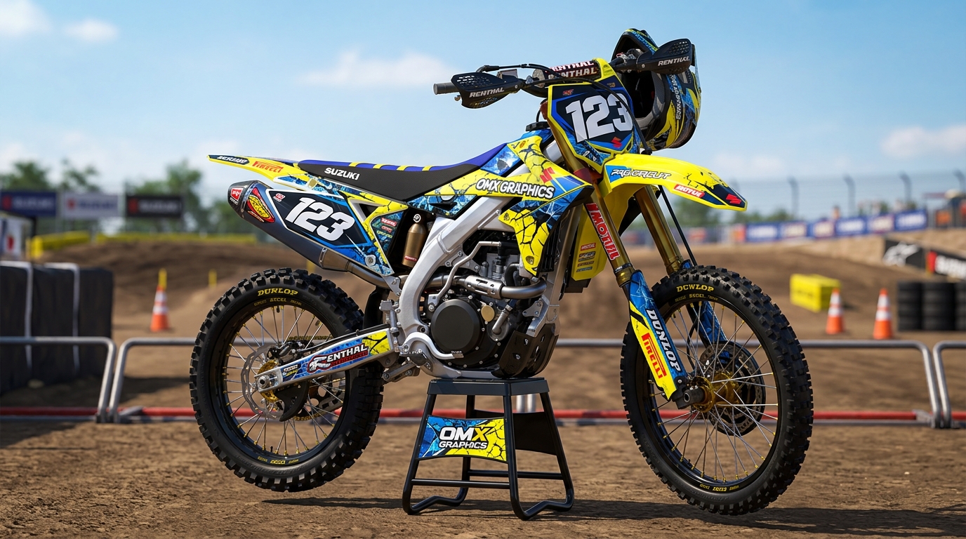 Dirt bike graphics kit Crack 202606260900 Motocross Graphics Boondocks Decals