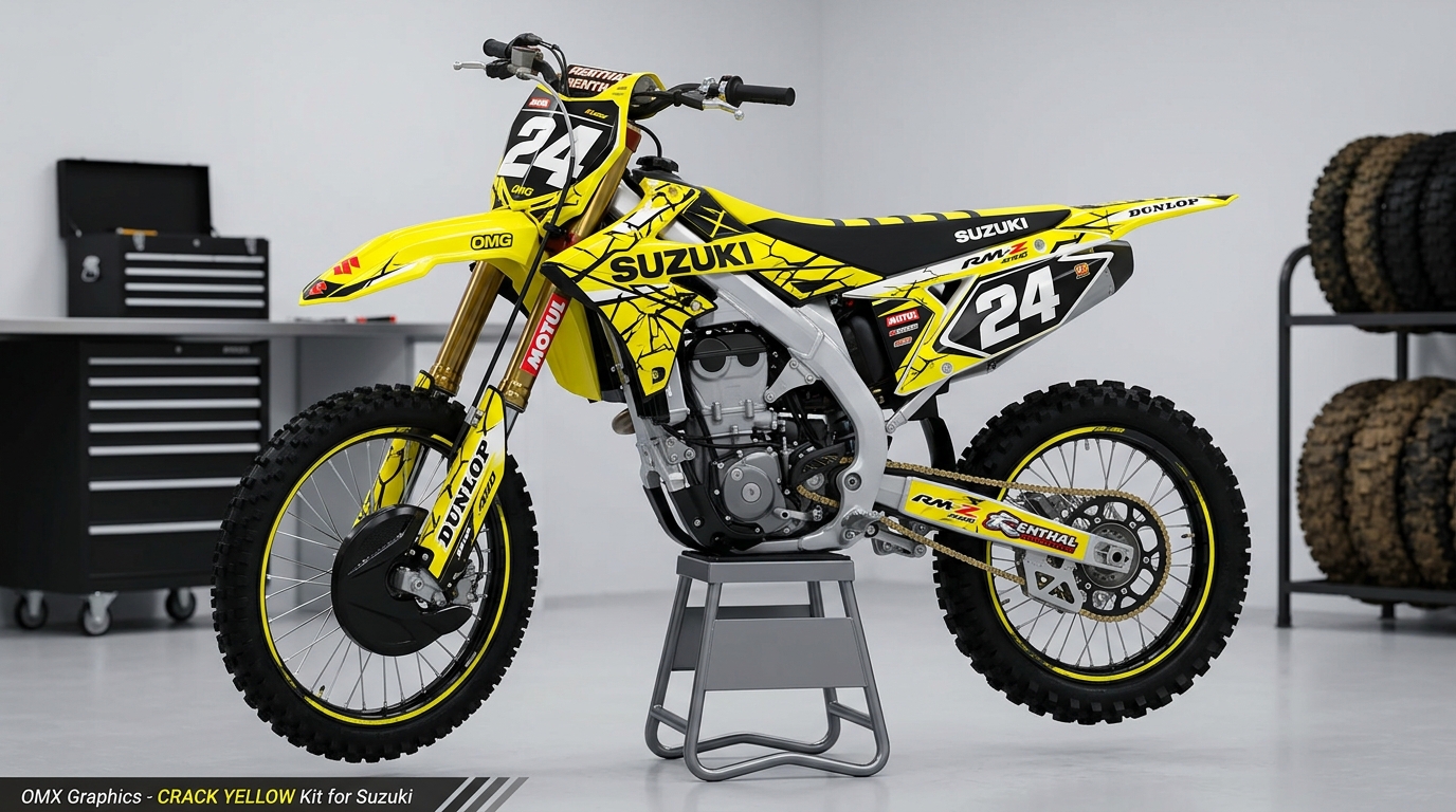 Dirt bike graphics kit yellow 202606260855 Motocross Graphics Boondocks Decals