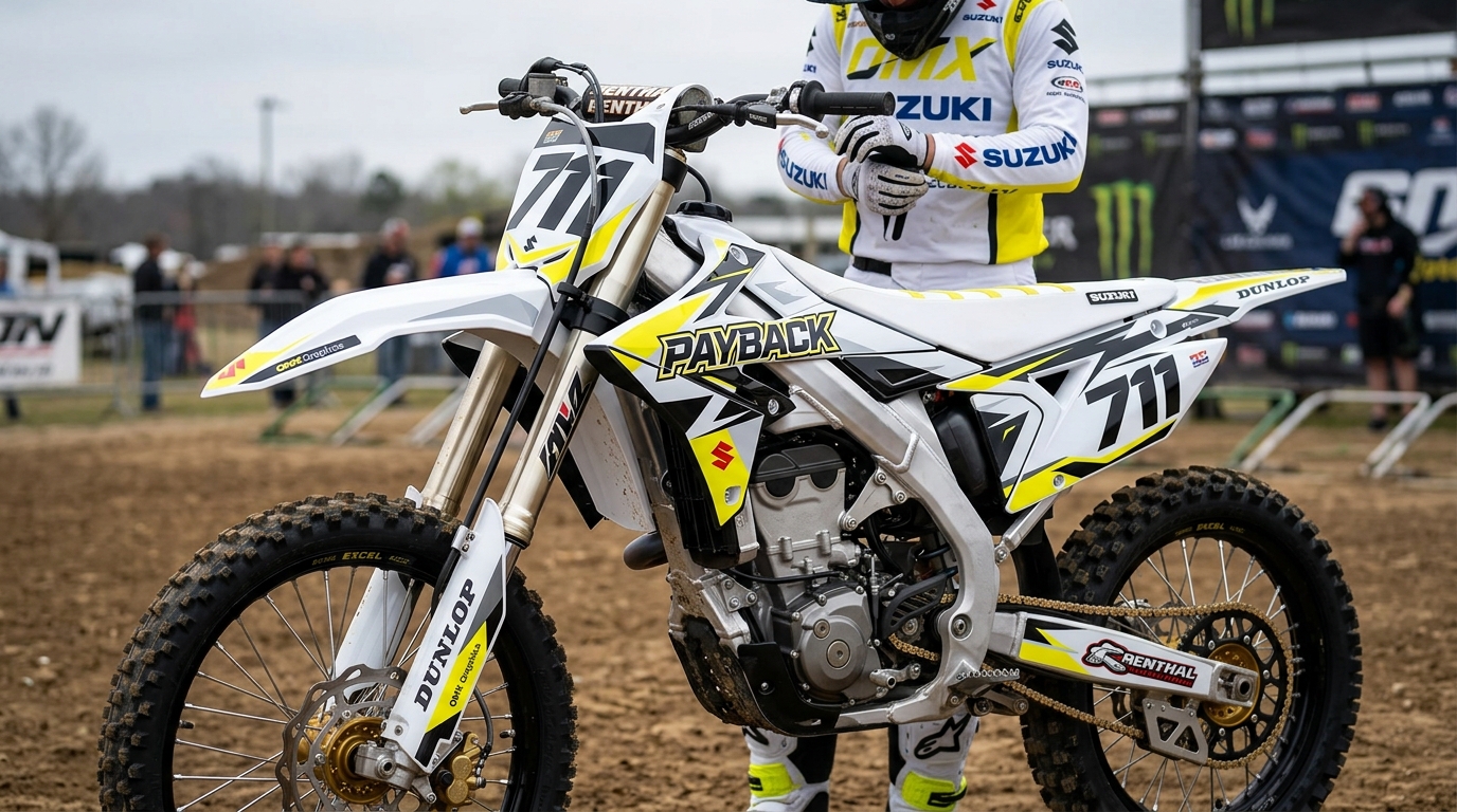 Graphics kit Suzuki Payback white 202606260849 1 Motocross Graphics Boondocks Decals