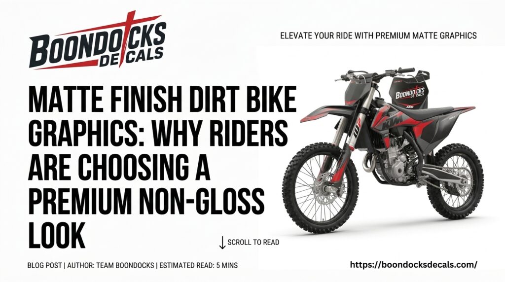 Matte Finish Dirt Bike Graphics: Why Riders Are Choosing a Premium Non-Gloss Look
