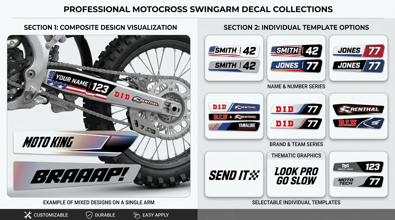 Swingarm Decals Mix Individual 202606230920 2 Motocross Graphics Boondocks Decals