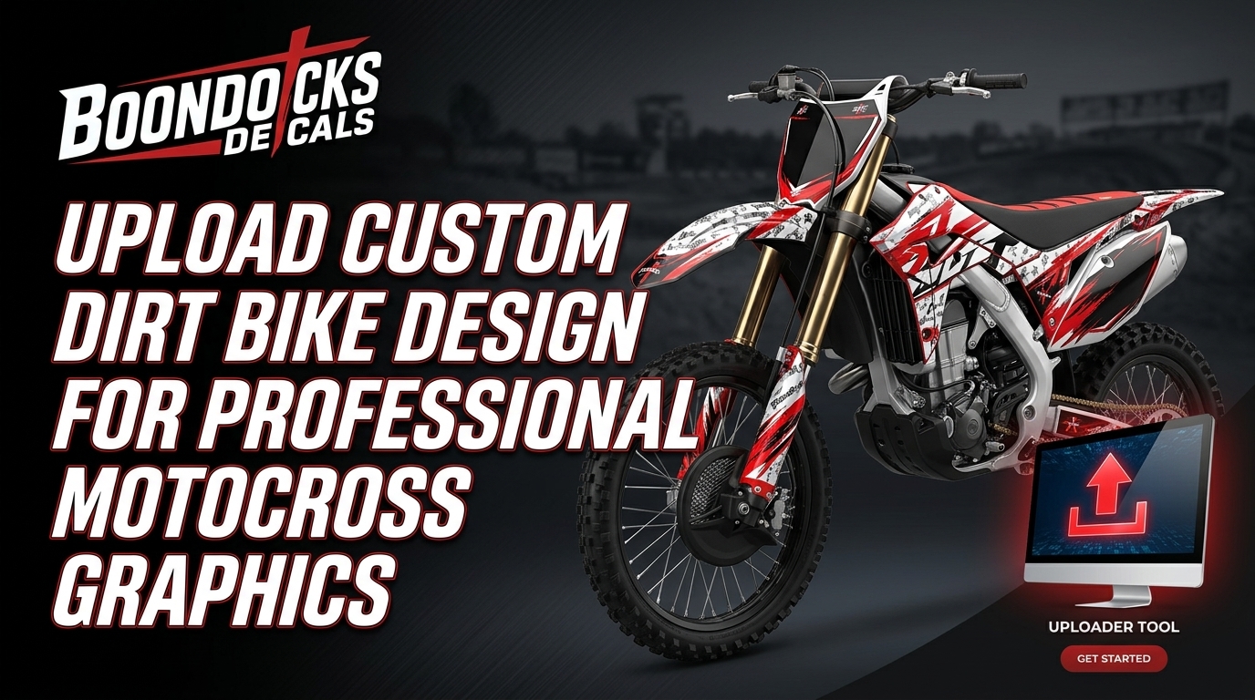 Upload Custom Dirt Bike Design for Professional Motocross Graphics
