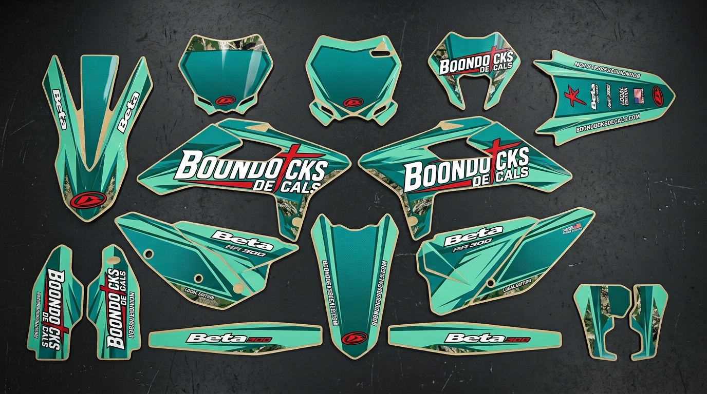 Graphics Kit for BETA – Local – Teal 6 3D bike decals 202607140839 3 Motocross Graphics Boondocks Decals
