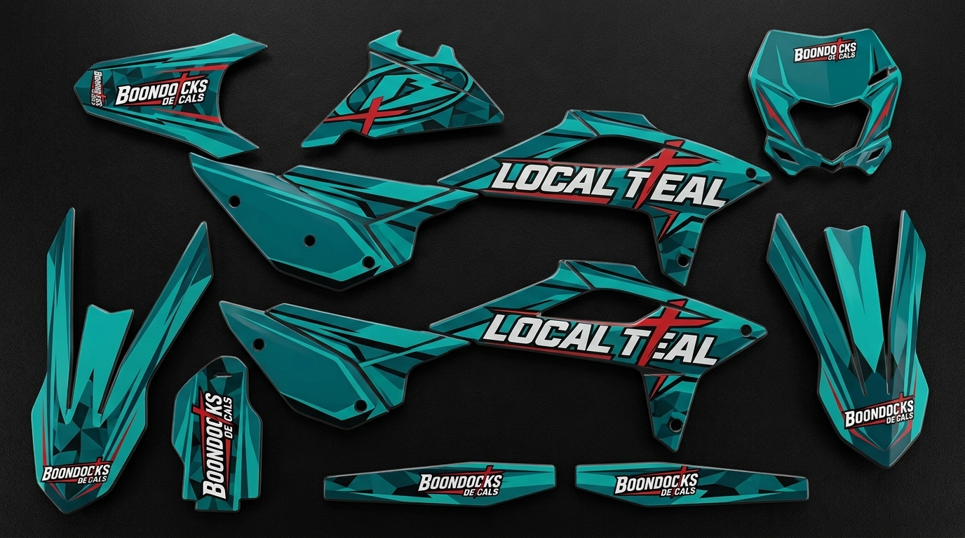 Graphics Kit for BETA – Local – Teal 3 3D bike decals 202607140839 Motocross Graphics Boondocks Decals