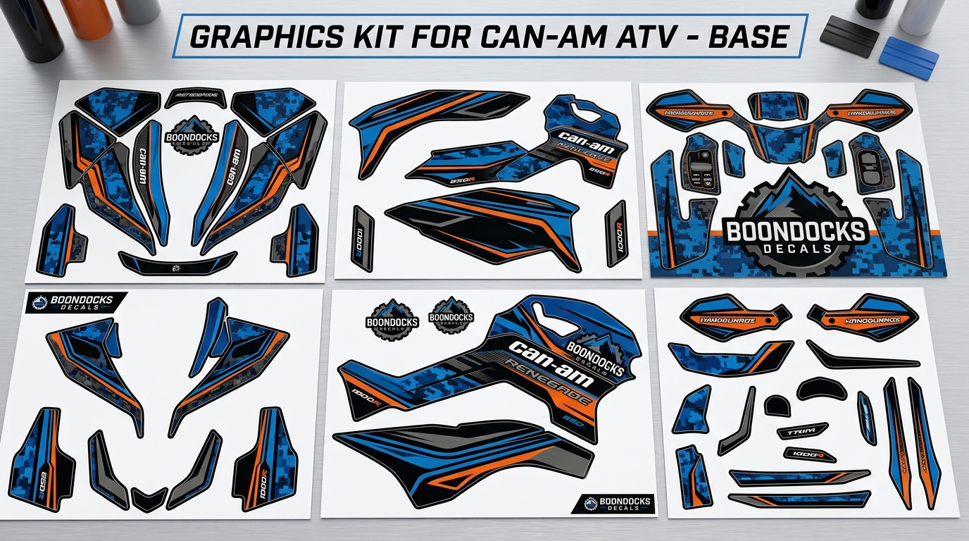 Graphics Kit for Can Am ATV – Base 3 3D decals for Can Am 202607131037 Motocross Graphics Boondocks Decals