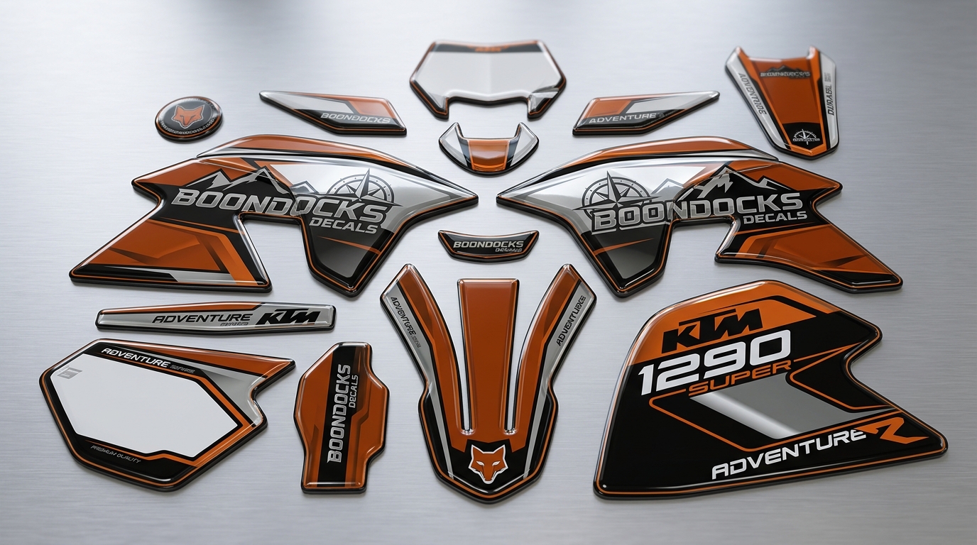VICTORY - Black / Terra 6 3D decals for KTM bikes 202607030854 3 Motocross Graphics Boondocks Decals