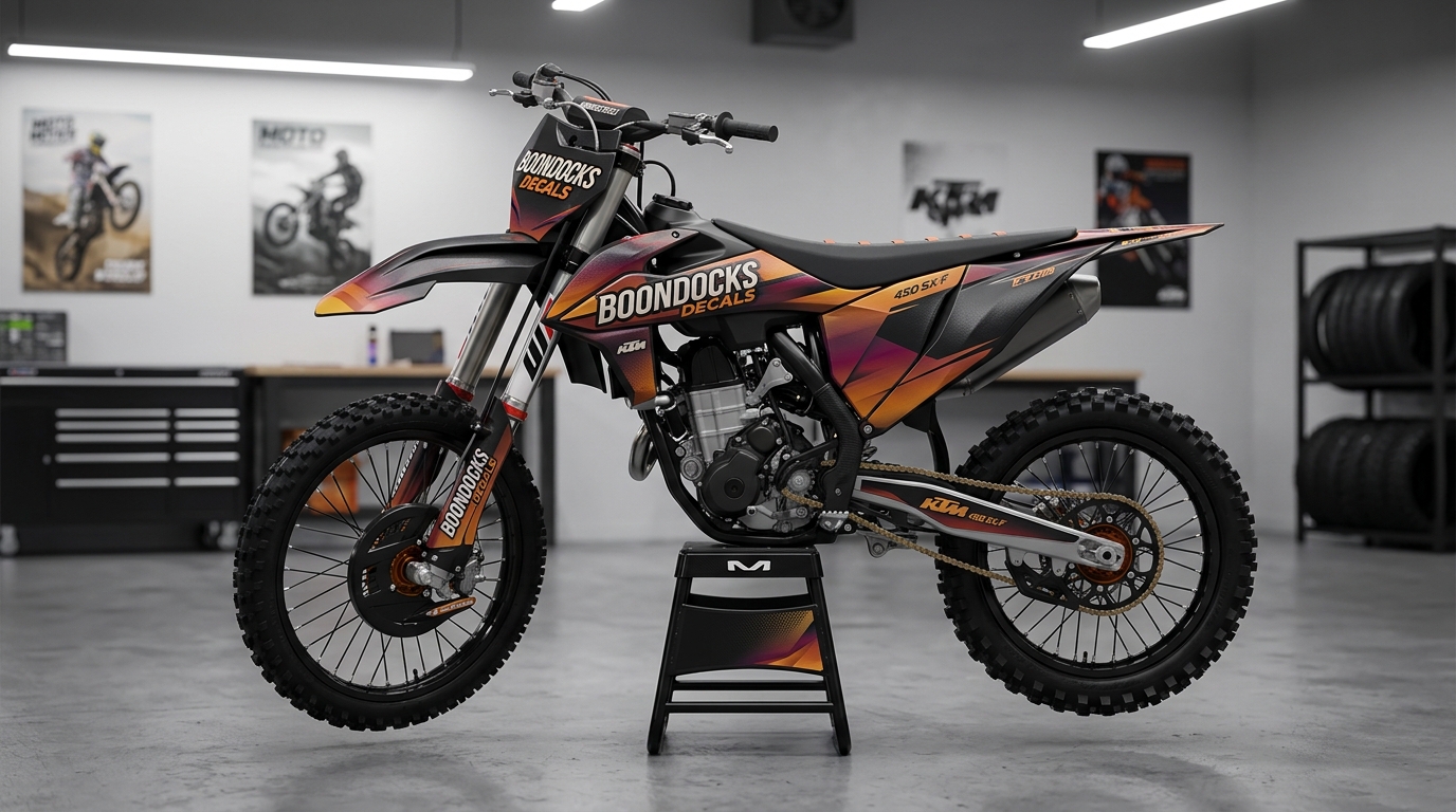 3D decals for KTM bikes 202607030900 Motocross Graphics Boondocks Decals
