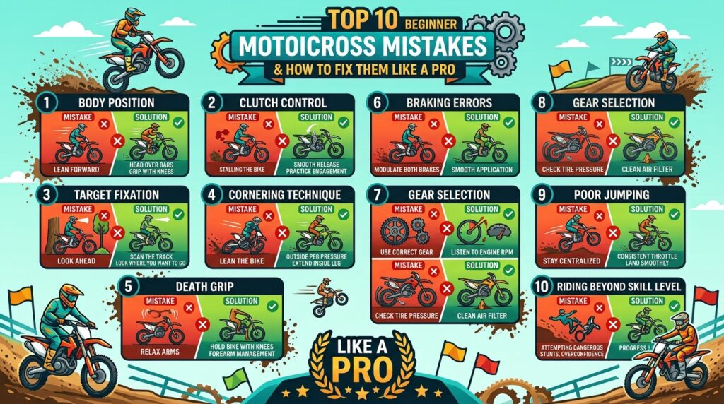 Top 10 Beginner Motocross Mistakes and How to Fix Them Like a Pro