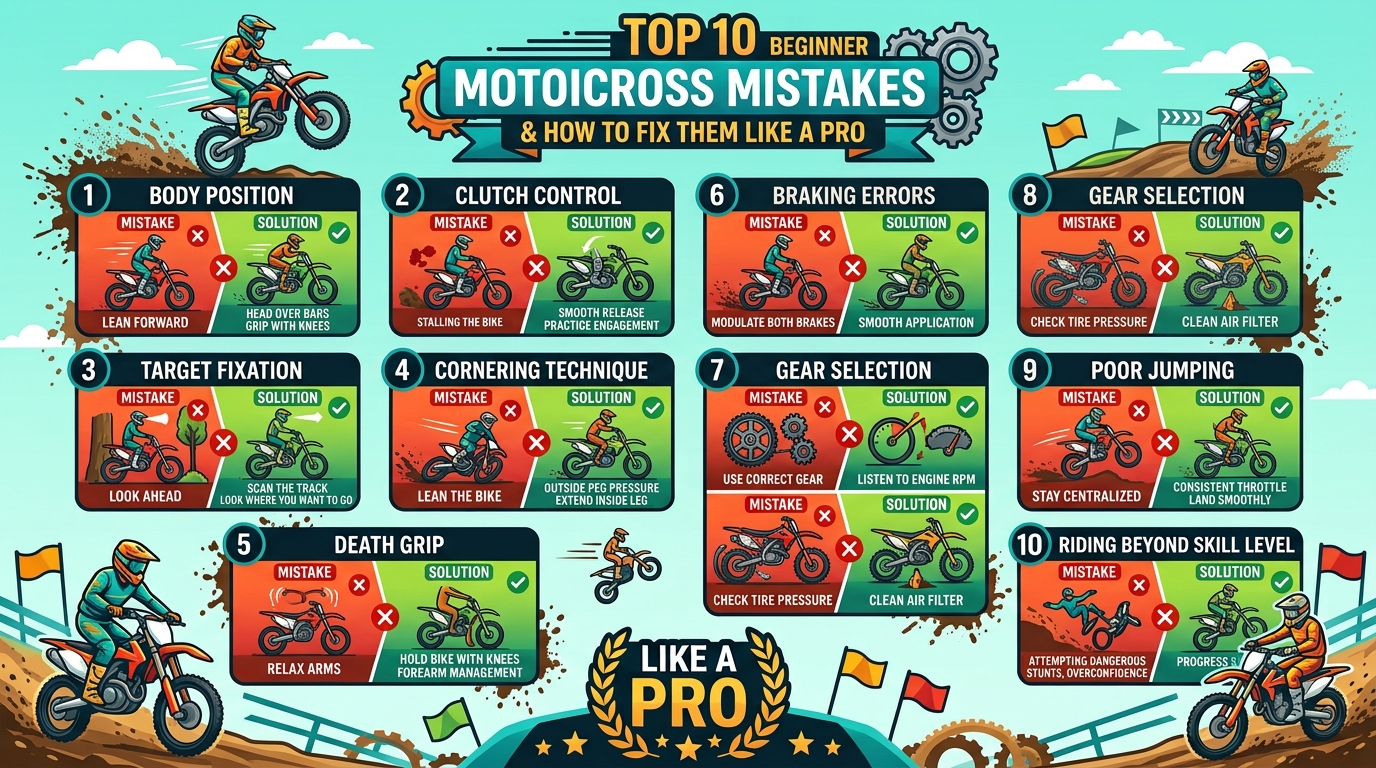 Top 10 Beginner Motocross Mistakes and How to Fix Them Like a Pro