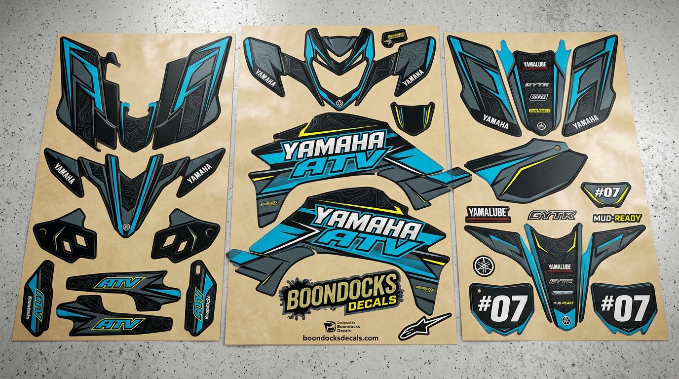 Graphics for Yamaha ATV – Base 6 Create 3D bike decals 202607071023 Motocross Graphics Boondocks Decals