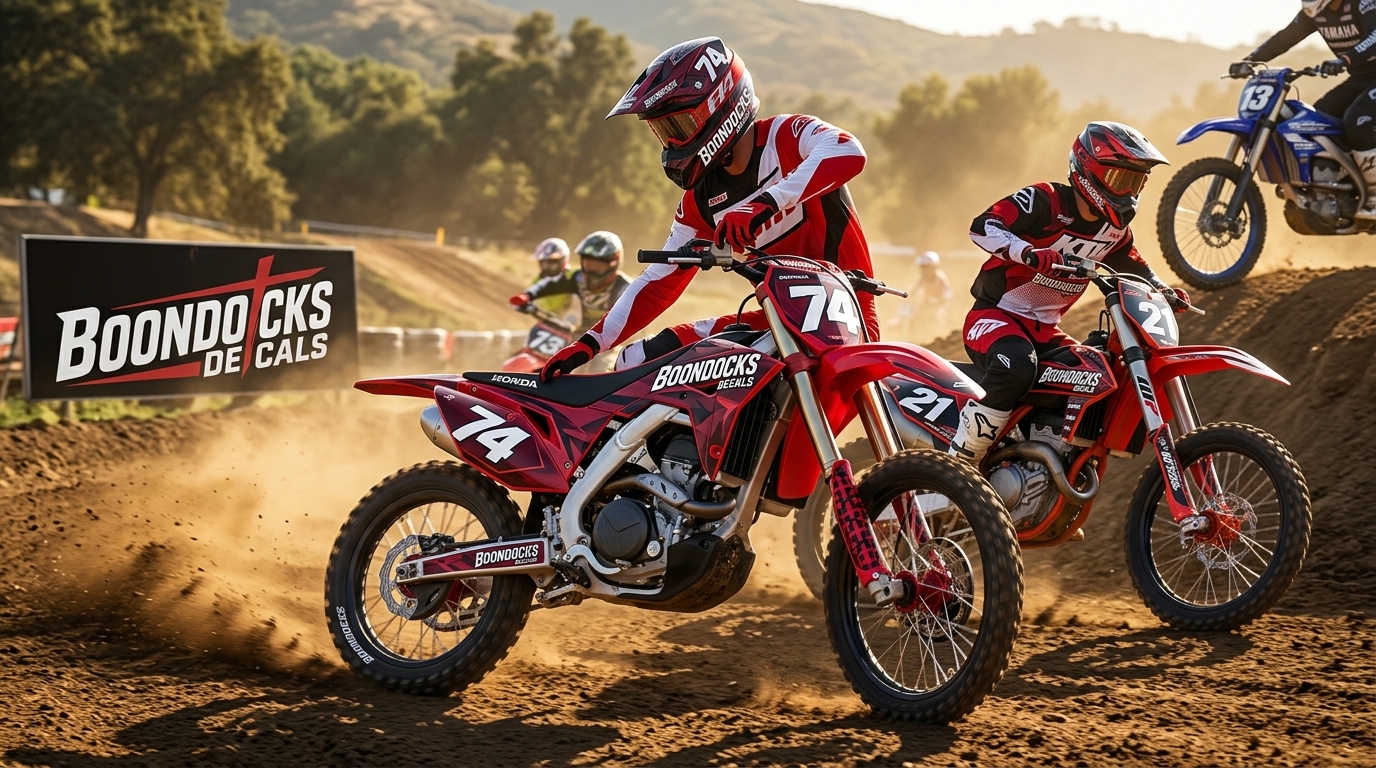 Motocross Garage Graphics: Upgrade Your Bike Storage Space with Custom Style
