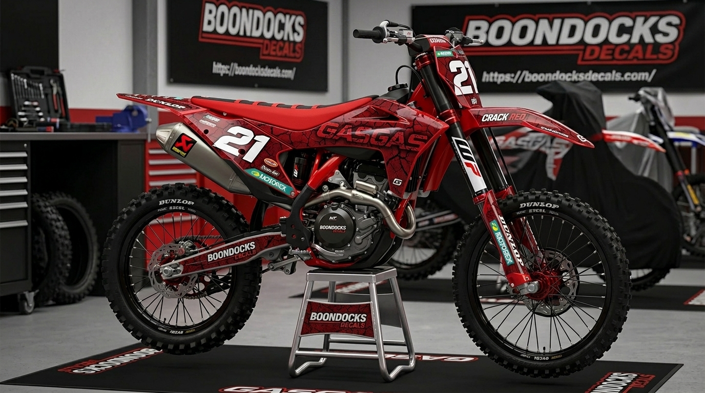 Dirt bike graphics kit 202606300850.jpeg 202607030938 Motocross Graphics Boondocks Decals