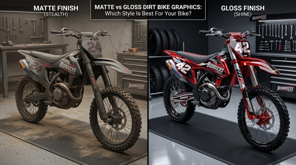 Matte vs Gloss Dirt Bike Graphics: Which Style Is Best For Your Bike?