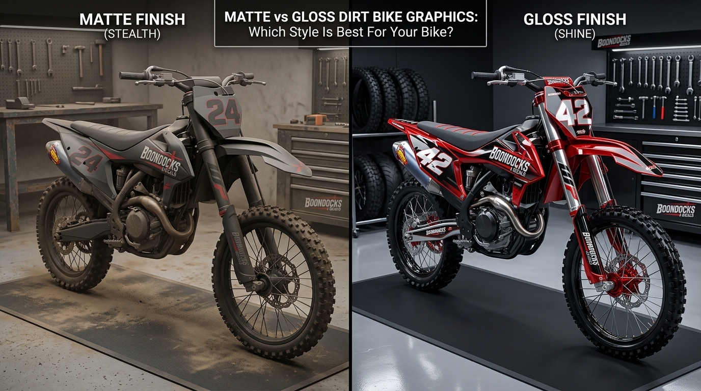 Matte vs Gloss Dirt Bike Graphics: Which Style Is Best For Your Bike?