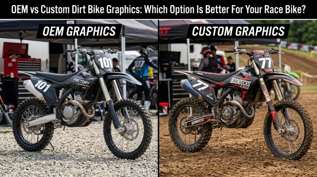 OEM vs Custom Dirt Bike Graphics: Which Option Is Better For Your Race Bike?