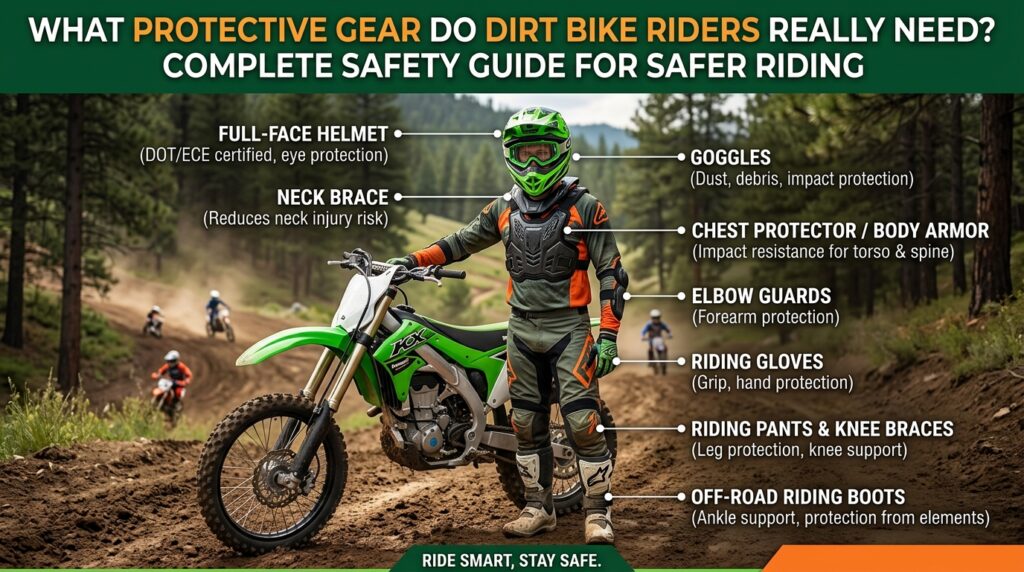 What Protective Gear Do Dirt Bike Riders Really Need? Complete Safety Guide For Safer Riding