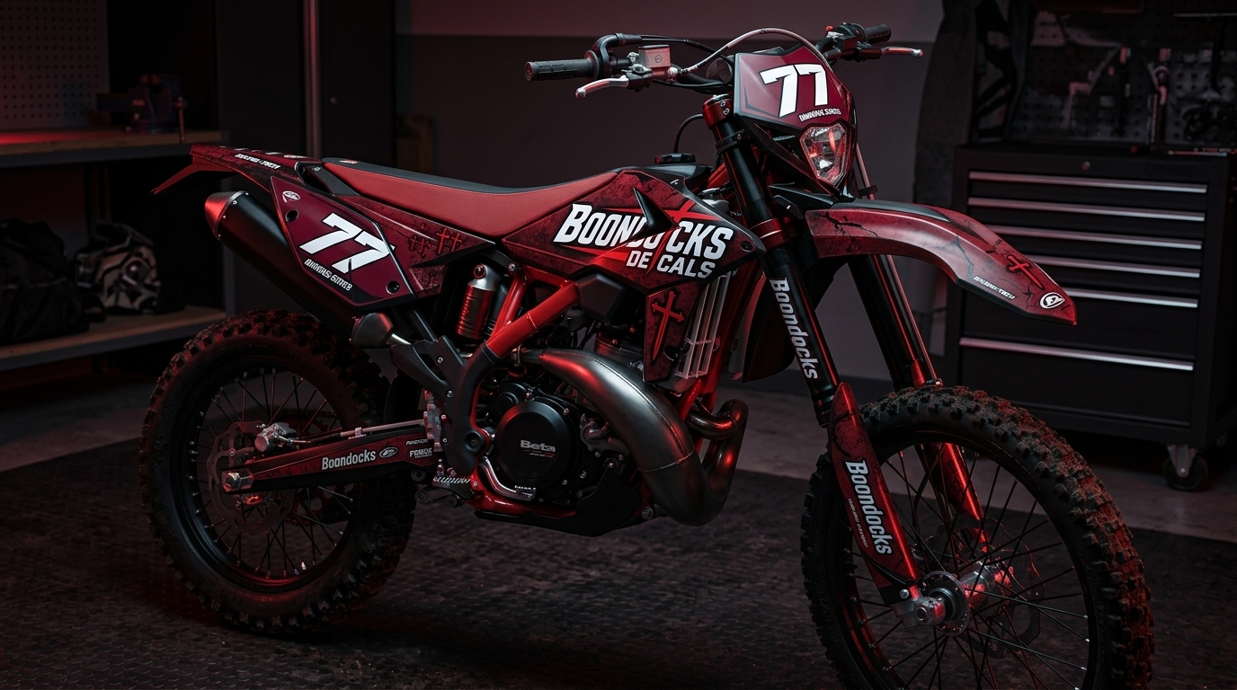 Graphics Kit BETA Ominous Red 202607140826 Motocross Graphics Boondocks Decals
