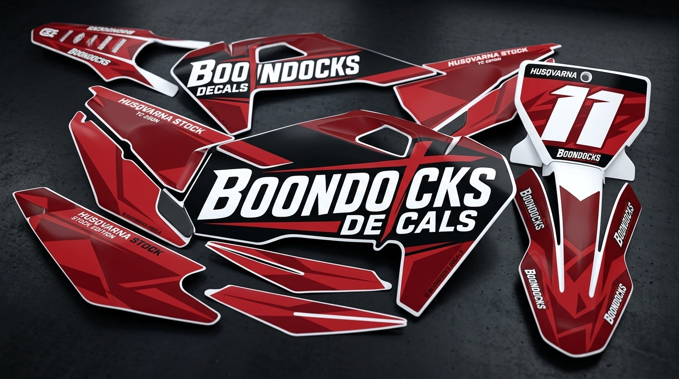 Husqvarna STOCK Graphics Kit 5 Husqvarna bike decals 3d 202607161054 2 Motocross Graphics Boondocks Decals