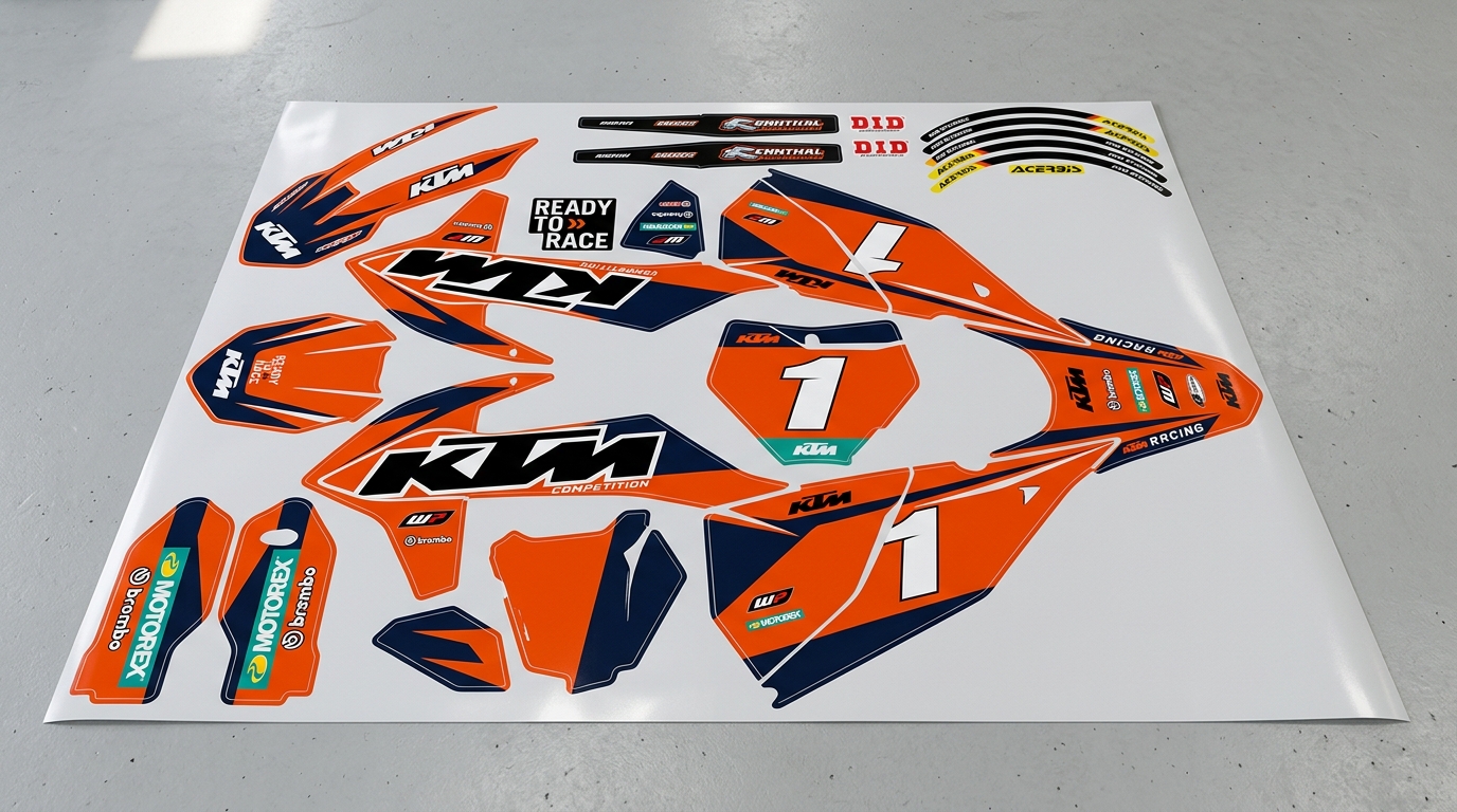 KTM COMPETITION Graphics Kit Orange 4 KTM COMPETITION Graphics Kit 202607211131 1 Motocross Graphics Boondocks Decals
