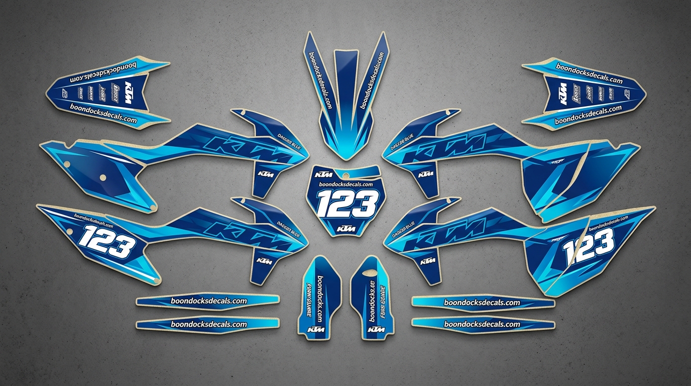 MX Graphics Kit for KTM – Dagger – Blue 4 KTM Dagger decals 3D 202607030950 2 Motocross Graphics Boondocks Decals