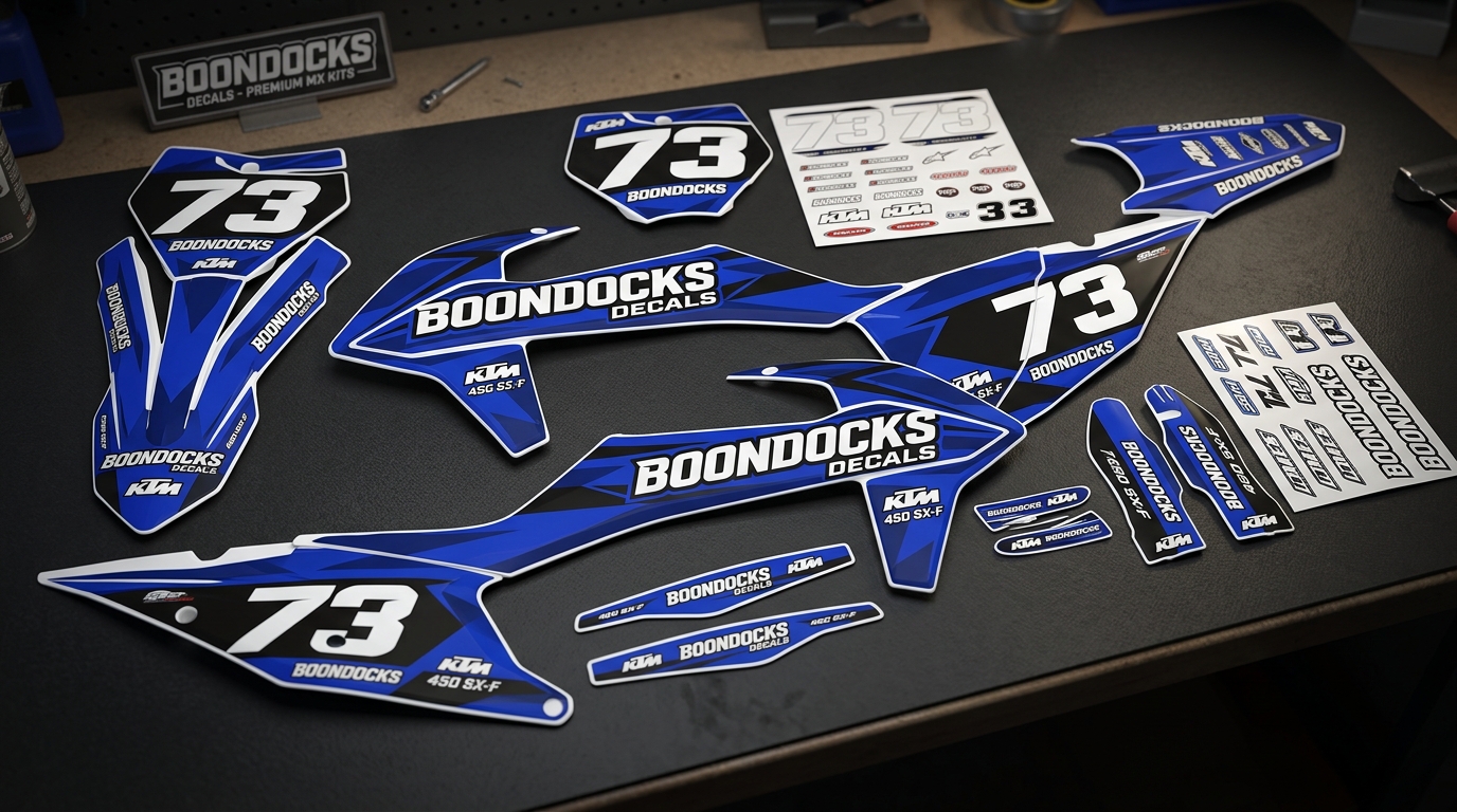MX Graphics Kit for KTM – Dagger – Blue 3 KTM Dagger decals 3D 202607030950 3 Motocross Graphics Boondocks Decals