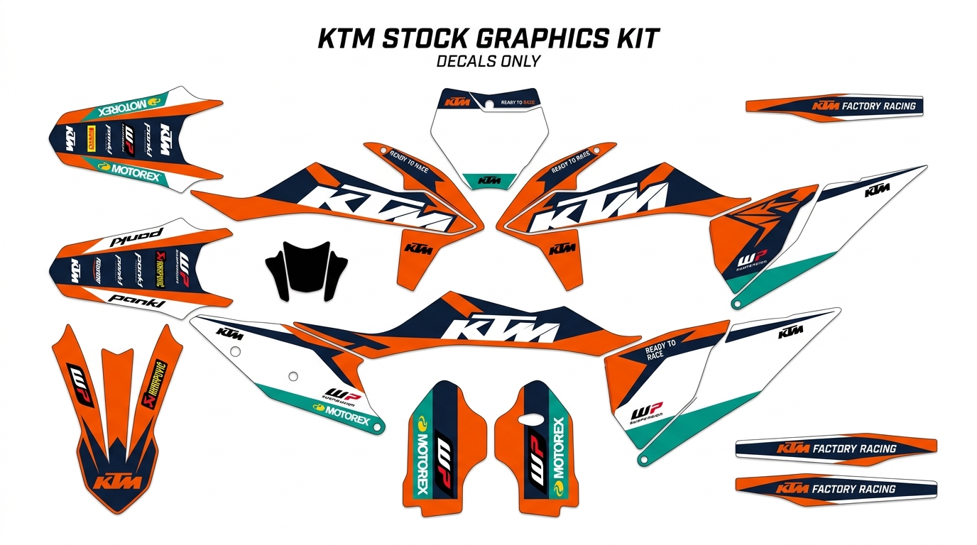 KTM STOCK Graphics Kit 3 KTM STOCK Graphics Kit decals 202607201236 Motocross Graphics Boondocks Decals