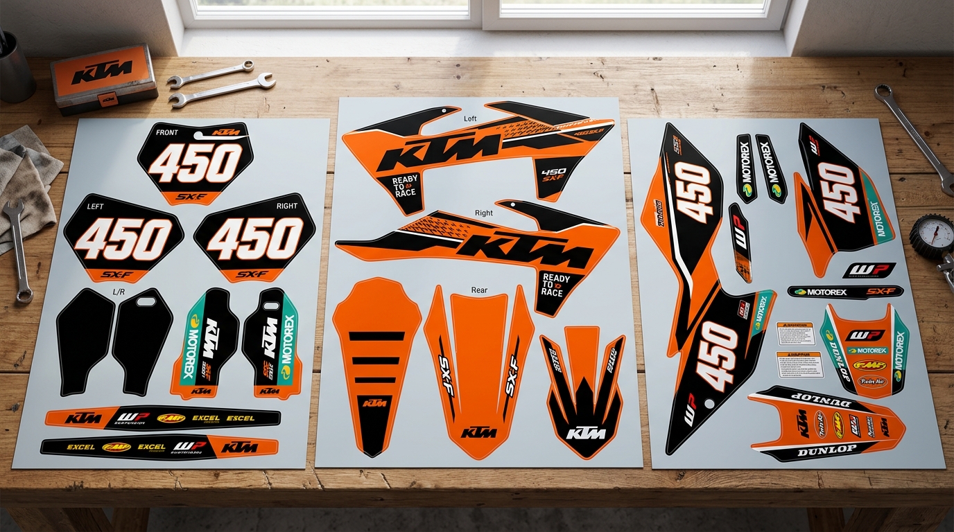 KTM STOCK Graphics Kit 6 KTM STOCK Graphics Kit decals 202607201237 2 Motocross Graphics Boondocks Decals
