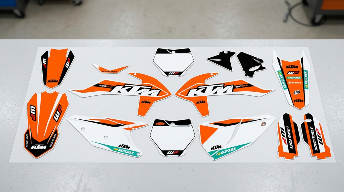 KTM STOCK Graphics Kit 4 KTM STOCK Graphics Kit decals 202607201237 Motocross Graphics Boondocks Decals
