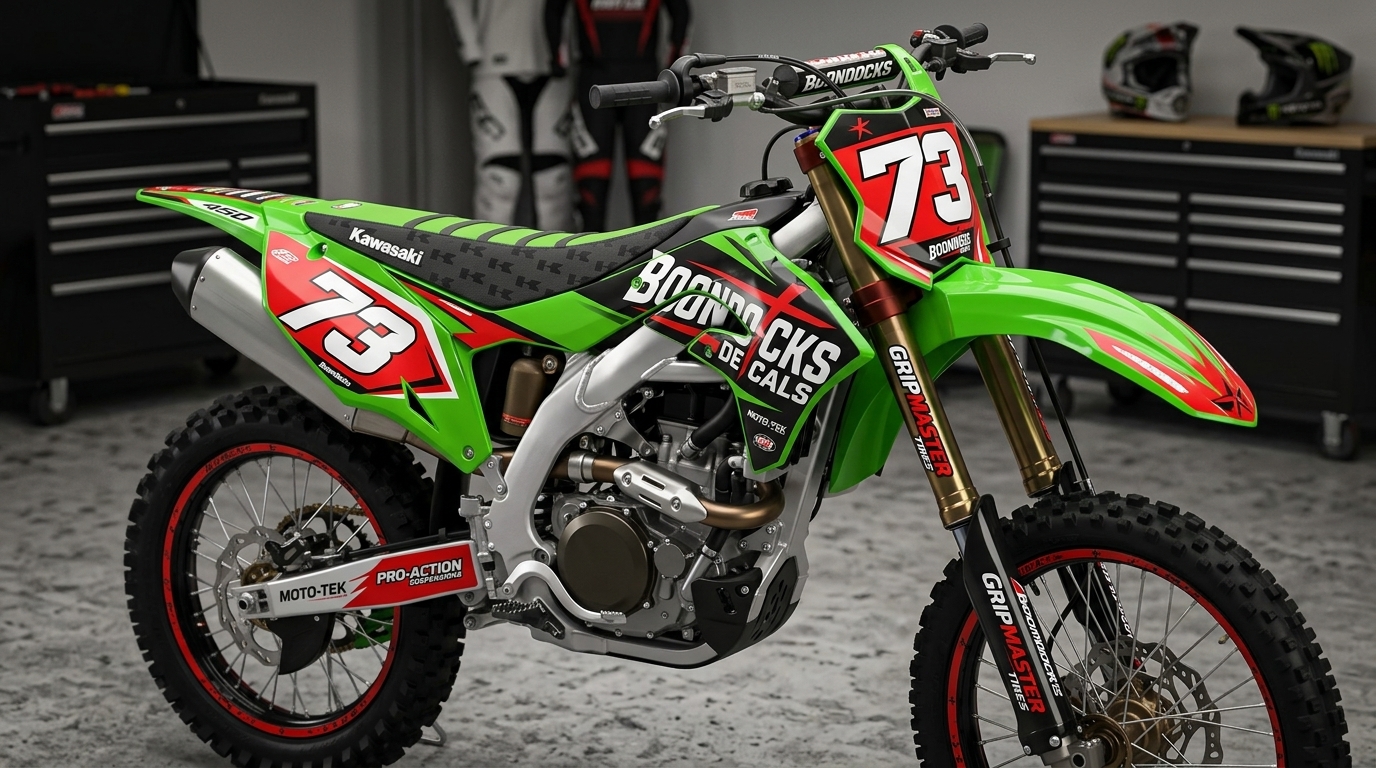 Kawasaki STOCK Graphics Kit 202607160956 Motocross Graphics Boondocks Decals