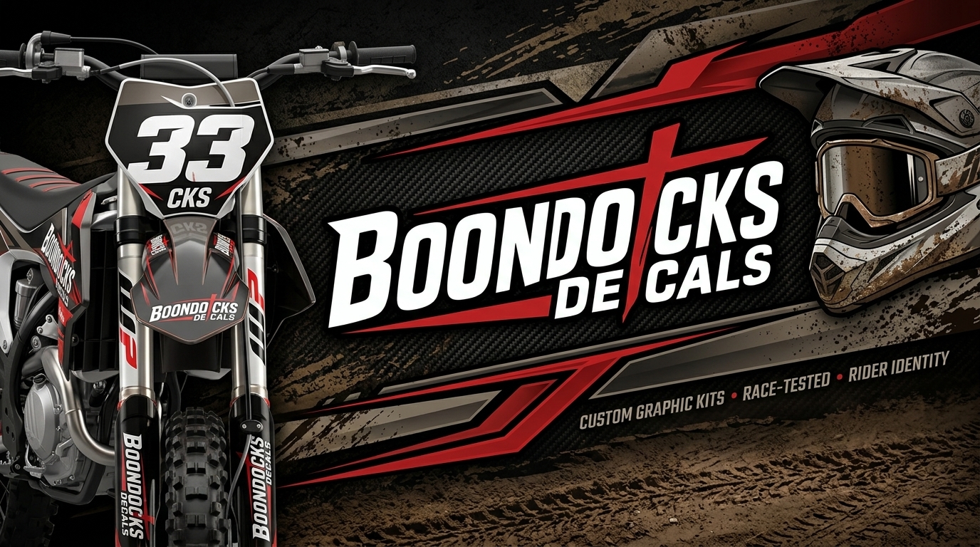 Motocross branding graphics for race-ready style and rider identity