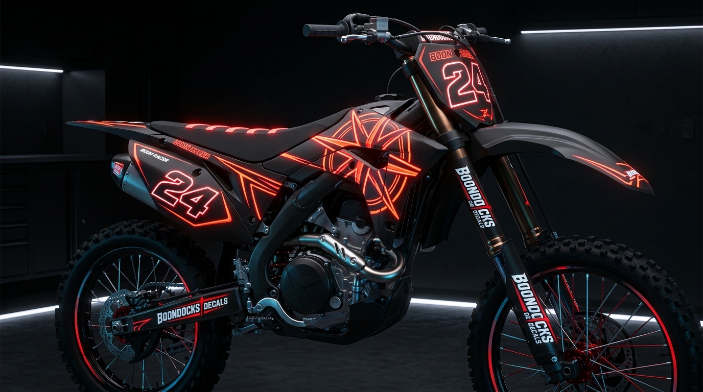 Neon Dirt Bike Graphics: Make Your Motocross Bike Stand Out with Bold Custom Designs