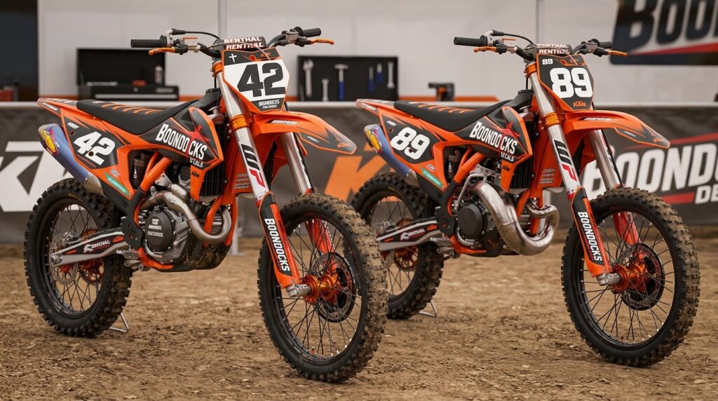 Orange KTM Style Graphics: Transform Your Dirt Bike with Premium Custom Graphics