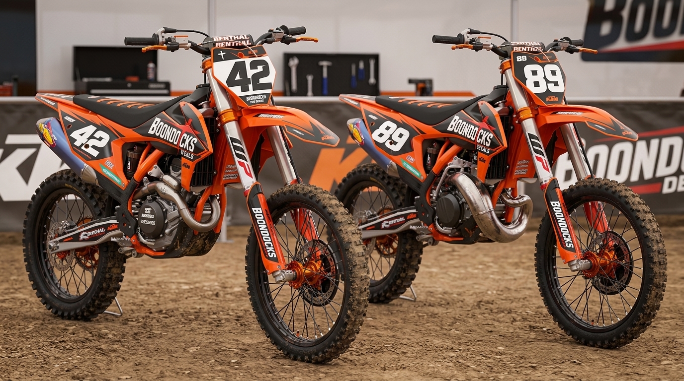 Orange KTM Style Graphics: Transform Your Dirt Bike with Premium Custom Graphics