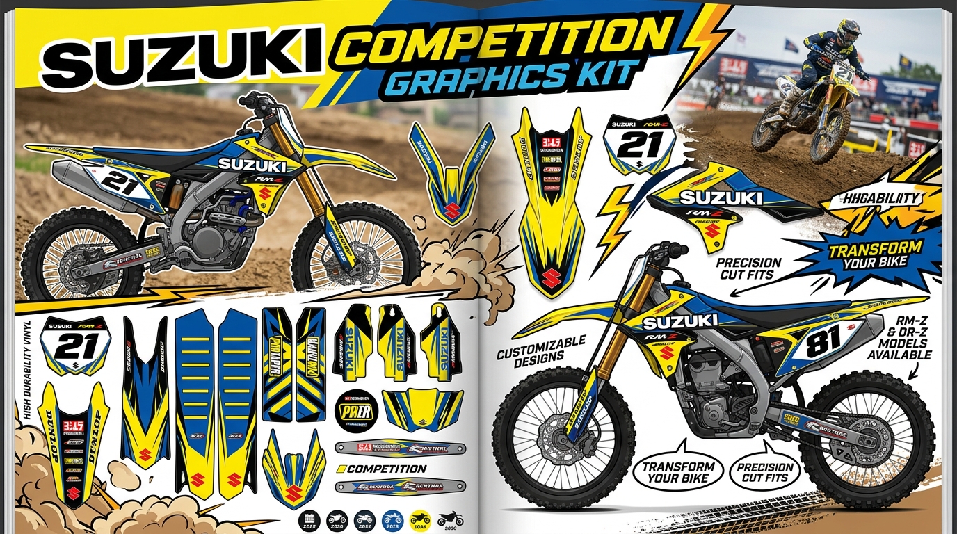 Suzuki COMPETITION Graphics Kit 202607211532 4 Motocross Graphics Boondocks Decals