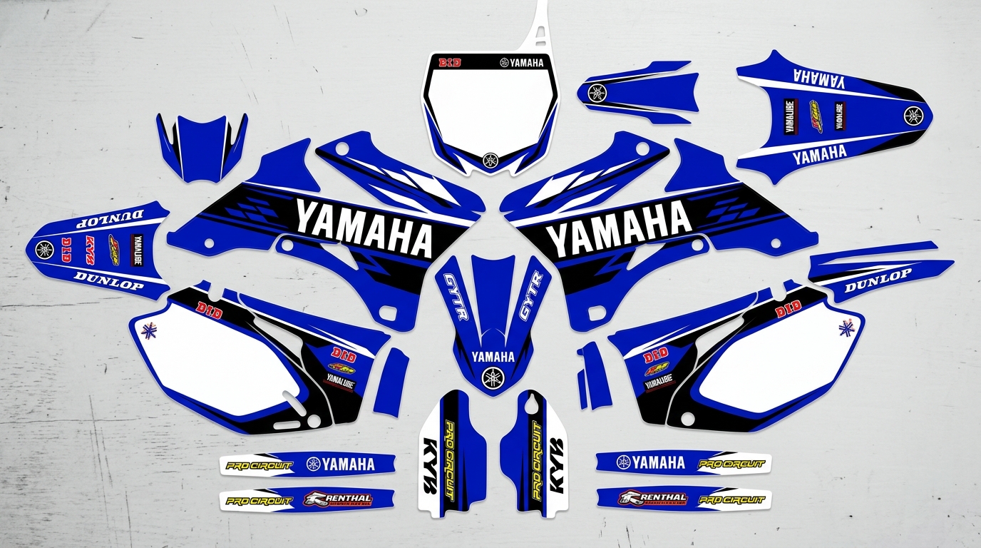 Yamaha STOCK Graphics Kit 3 Yamaha stock graphics kit 202607201228 Motocross Graphics Boondocks Decals