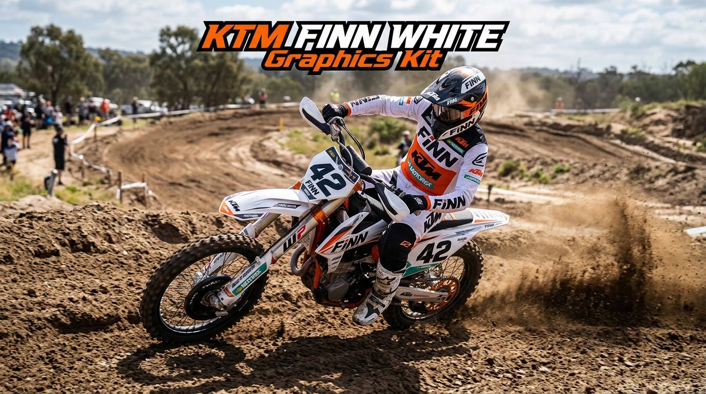 Creating KTM FINN WHITE graphics… 202608171048 Motocross Graphics Boondocks Decals